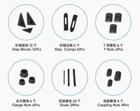 58 pièces Kits de serrage en acier M8/M10/M12/M16/M18/M20 pour machines à bois accessoires pour centres d'usinage CNC