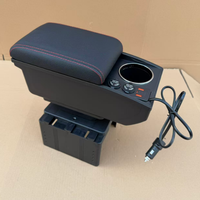 Support de tasse rotatif universel de luxe en cuir ABS 2026 avec chargeur USB et boîte de rangement pour toutes les voitures