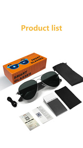 Gafas Inteligentes Watford Nuevas F18 con Control por Aplicación, Gafas de Sol Inalámbricas Portátiles con Audio, Traducción por IA, Reproducción de Música y Video de 480P - Product Image 6