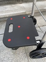 Chariot de courses pliable à 2 poignées en plastique, ultra-léger et portable, écologique, facile à transporter, capacité de 55 L, 6 roues, résistant à l'usure