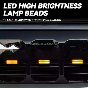 Nueva llegada Rejilla LED Luz ambiental Emblema delantero Luz Centro Rejilla Marcador Luz para BYD Leopard 8 Accesorios - Product Image 5