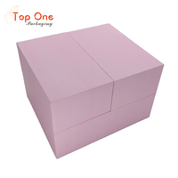 Scatola Regalo Rosa in Carta Rigida di Alta Qualità Fatta a Mano per Confezioni Cosmetiche e Skincare, Scatola di Lusso Personalizzata per Aromaterapia