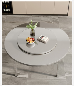 Table de banquet pliante ronde en acier inoxydable résistante à l'eau <span class=keywords><strong>pour</strong></span> hôtel moderne, <span class=keywords><strong>barbecue</strong></span> extérieur, <span class=keywords><strong>location</strong></span> <span class=keywords><strong>pour</strong></span> la maison - Product Image 2