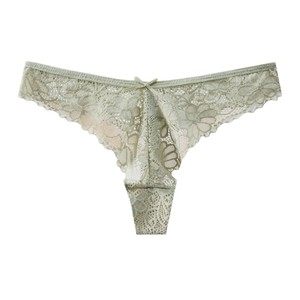 Culottes string en dentelle pour femmes, couleur sable clair, respirantes, taille basse, style sexy - Product Image 3