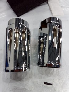 Couvre-culbuteurs de fourche chromés standard profonds de 49 mm pour <span class=keywords><strong>Harley</strong></span> Bagger Touring Road King Street Electra 1980 et plus - Product Image 2