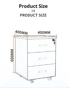 Phong Cách Hiện Đại Bằng Gỗ Bàn Máy Tính Với Ròng Rọc Ngăn Kéo Thấp Tủ <span class=keywords><strong>Locker</strong></span> Với Khóa Cho Nhà Văn Phòng - Product Image 3