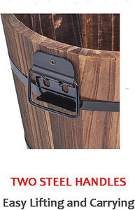 <span class=keywords><strong>Baril</strong></span> chaud seau en bois jardinière trous de drainage intérieur extérieur décoratif lits surélevés pour plantes herbes légumes application de <span class=keywords><strong>jardin</strong></span> - Product Image 4