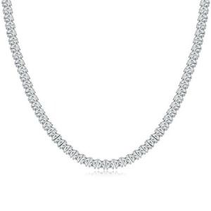 Collier chaîne tennis en moissanite de qualité supérieure pour bijoux de mode, confortable à porter au quotidien, disponible au meilleur prix - Product Image 2