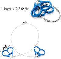 Scie à fil de poche compacte en acier inoxydable étanche - Outil d'urgence ultime pour l'extérieur, coupe dentelée, coupe les câbles, coupe le bois, portable