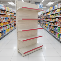 Étagère murale de supermarché CMJ 1996 Factory, en métal de qualité industrielle de 1,2 mm, capacité de 65 kg, pour l'affichage en magasin d'alimentation