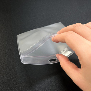 נקה רך כרטיס pvc שם תג מחזיק תג אנכי או אופקי - Product Image 5