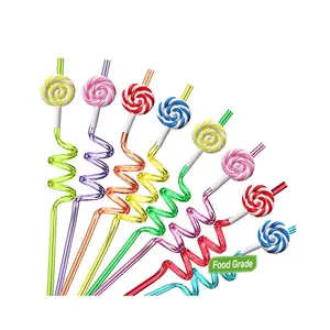 Пластиковые соломенные подарки candyland Lollipop для детей на день рождения