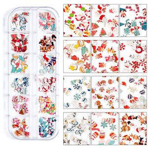 Nouveau Noël et Halloween bonhomme de neige fleur et herbe 12 grille longue boîte feuille de pâte de bois produit de bricolage - Product Image 5