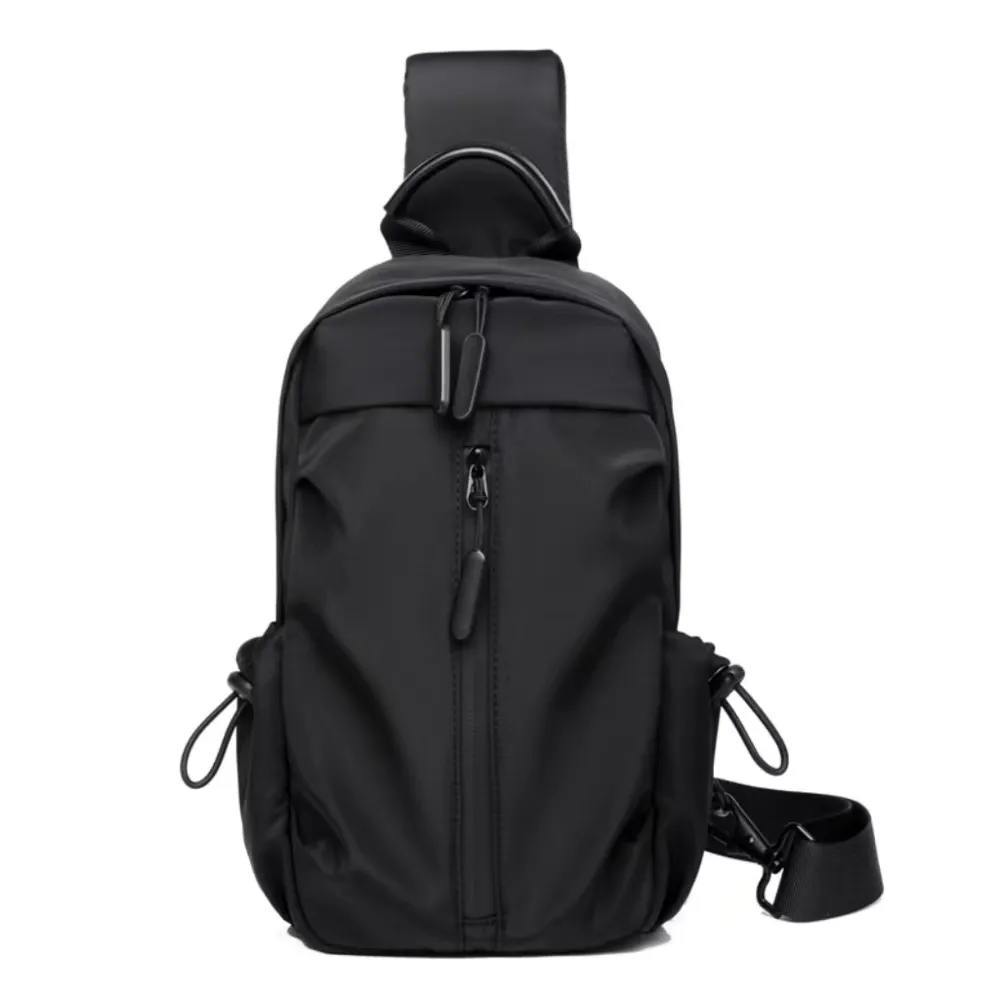 Outdoor neues Design große Kapazität Brusttasche Reisen schwarz Nylon Kreuz-Body-Bust Gespenst-Pack Herren Messenger-Tasche