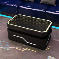 Table de bar rectangulaire en verre trempé à motif nébuleuse lumineuse et changeante de couleur, avec éclairage intégral, pour hôtel, centre commercial, KTV, salle privée