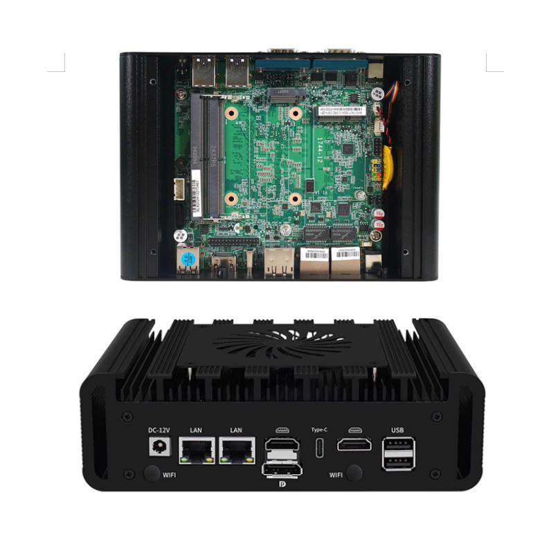 Мини-маршрутизатор BKHD OEM ODM H31F 2 * LAN порт RS232 RS485 i7-13620H процессор 64 ГБ Intel брандмауэр VPN маршрутизатор Linux ubuntugen 13th мини-ПК