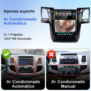 STWEI para Toyota Fortuner Hilux Revo 2004-2015, Carplay Android 13, Pantalla Tesla, Reproductor Multimedia para Auto, Unidad Principal, GPS, Audio, <span class=keywords><strong>Radio</strong></span> - Product Image 6
