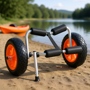 Carrito Plegable Reforzado para Kayak con Llantas Sólidas de 10'', Aleación de Aluminio, Capacidad de 250 Libras para Canoas y Embarcaciones Tipo Jon - Product Image 2