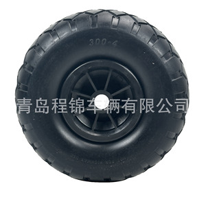 Pneu en mousse PU solide Qingdao Chengjin 300-4 pour véhicules utilitaires - Product Image 1