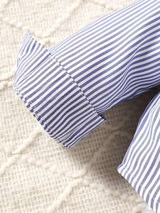 Ensembles de vêtements populaires <span class=keywords><strong>pour</strong></span> bébés garçons, t-shirt rayé et salopette courte <span class=keywords><strong>pour</strong></span> enfants, costumes formels <span class=keywords><strong>pour</strong></span> enfants - Product Image 3