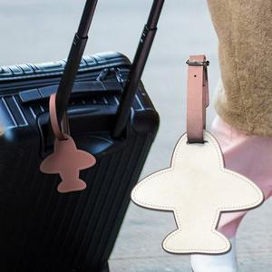 Etiqueta de equipaje con forma de avión creativa, etiquetas de maleta de cuero PU, llavero, identificador de maleta bonito duradero para etiqueta de viaje - Product Image 5