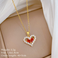Collier élégant en forme de cœur avec perles et coquillages pour influenceuses en ligne, chaîne polyvalente N2605133