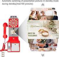 Livre d'or vidéo 1080P-Caméra de téléphone murale antique pour photomaton de fête de mariage livre d'or vidéo livre de messages vidéo téléphone