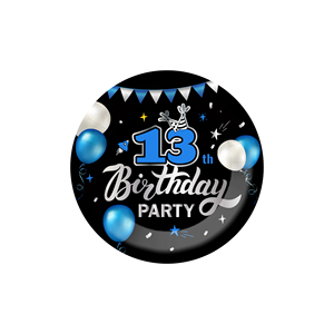 DAMAI - Juego de Decoración Personalizado para Fiesta de Cumpleaños con Temática Negra y Azul para Niños de 13 Años - Product Image 4