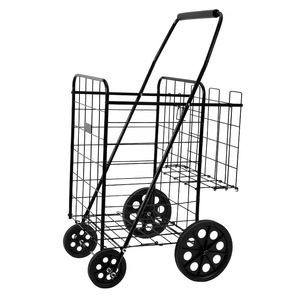 Keranjang belanja lipat portabel kustom pabrik 35kg untuk supermarket untuk digunakan di rumah dengan keranjang troli toko keranjang tunggal kecil - Product Image 2
