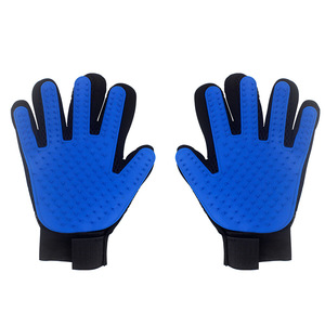 Hartley Pet Grooming Gloves Right Hand Blue Remove Loose <b>Fur</b> For Cats Dogs - Product Image 5