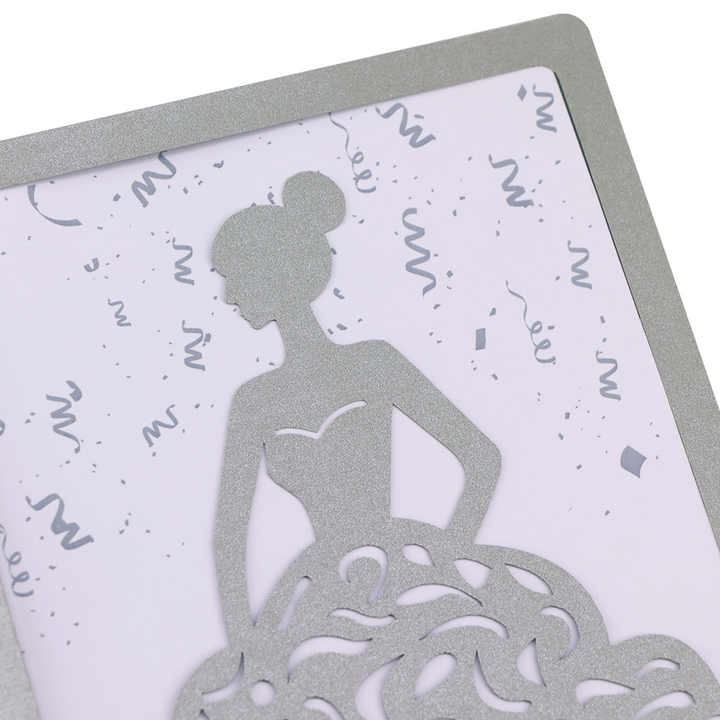 Quinceanera Invitations Girl Birthday Fifteenth 15th Birthday Laser Cut Greeting Cards