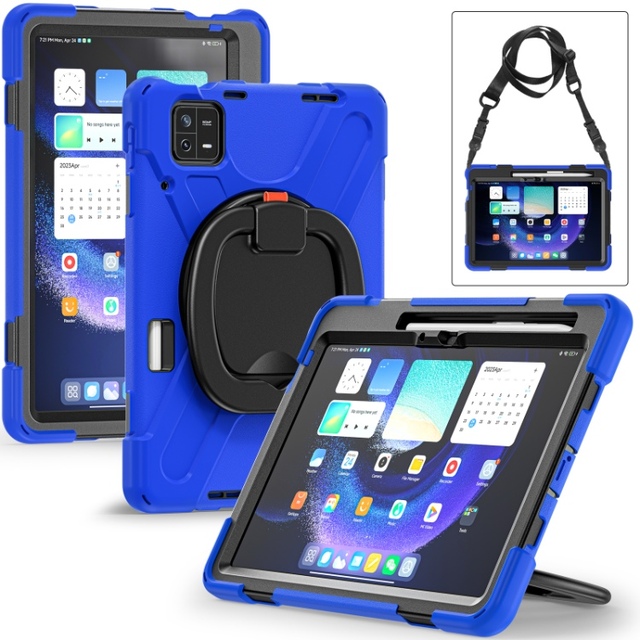 Rugged Heavy Duty Built-in Kickstand Hybrid Silicone Back Cover for Xiaomi Pad 6 Pro Tablet Accessories Case
