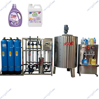 Ensemble complet de petite entreprise d'équipements de fabrication de détergents, ligne de production de détergent liquide de savon à lessive