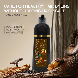 Zhaoone Tinta <span class=keywords><strong>per</strong></span> <span class=keywords><strong>Capelli</strong></span> Semi-Permanente Premium 3-in-1 Marrone Scuro con Oli Naturali ed Erbe, <span class=keywords><strong>Senza</strong></span> <span class=keywords><strong>Ammoniaca</strong></span>, <span class=keywords><strong>per</strong></span> Tutti i Tipi di <span class=keywords><strong>Capelli</strong></span> - Product Image 3