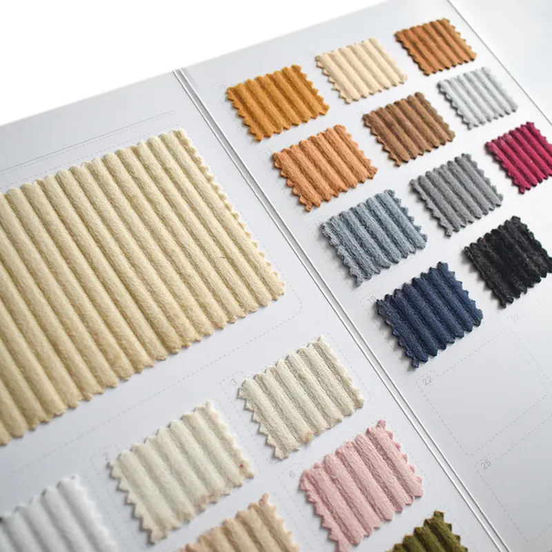 Textile personnalisé 100% Poly dent4.5 tissu en velours côtelé de couleur unie pour vêtement HomeTextile manteau matériel
