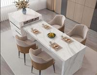 Horizon 0 Silice Blanc Calacatta Quartz Comptoir De Cuisine Pierre Frittée Artificielle Table D'appoint Rose Quartz Jade Hall À Manger