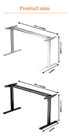QB double moteur automatique Table élévatrice cadre en métal hauteur réglable 2 étapes mécanisme de bureau debout poste de travail de bureau électrique