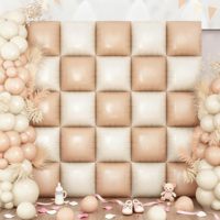 Ballons carrés en aluminium couleur crème, 25 pièces, double face, kaki, abricot, beige mat, nude, pour décoration de fête d'anniversaire bohème