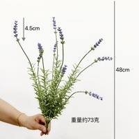 Lavender, Tanaman Buatan Bergaya Pastoral, Buket Ungu Provence untuk Dekorasi Dalam dan Luar Ruangan