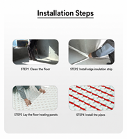 Module de chauffage au sol en forme de champignon EPS / Panneau d'isolation noir pour système à sec, sans clous pour la fixation des tuyaux