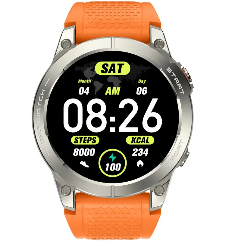 2023 reloj inteligente redondo S53 GPS seguimiento deportivo 400mAh batería IP68 reloj personalizado para exteriores caras reloj deportivo para hombres