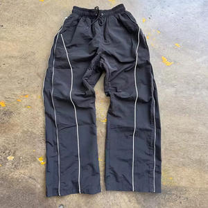 定制尼龙涤纶运动服风衣夹克拉链尼龙履带运动裤2件套防水运动服男女通用 - Product Image 4