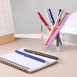 Bolígrafos Retráctiles de Metal Delgados con Logotipo Personalizado, Bonito Regalo para Empresas, Oficinas, Estudiantes, Maestros, Bodas, Navidad - Product Image 3