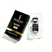 Personnalisez votre logo – Petites boîtes d'emballage pour flacons de 3 ml, 10 ml, flacons de peptides de 2 ml/5 ml/10 ml, boîte d'étiquettes de flacons avec estampage à chaud doré et plateau en plastique