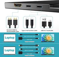 Monitor Portabel Layar Sentuh USB Type C 15.6 Inci Monitor Layar Portabel Dengan Menu OSD Sentuh