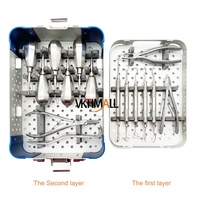 QSWTITAN Kit d'instruments chirurgicaux pour l'extraction d'animaux, outils dentaires avec boîte de stérilisation pour chiens