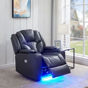 Frank Furniture Electric USB Charging Air Leather Sofa <b>Set</b> <b>Square</b> Recliner for Villa Upholstered with Artificial Leather - Product Image 5