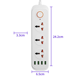 3000K 110-250V độc lập chuyển đổi quá tải ngắt điện dải đa cắm mở rộng Dây ổ cắm 10A Đánh giá hiện tại - Product Image 1