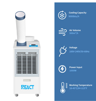 Climatiseur portable tout-en-un 12000 BTU 1 tonne à refroidissement rapide avec compresseur, sur pied, certifié CE pour usine de fabrication