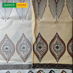 Feuille impression fleur conception fenêtre œillet haut draperies rideaux occultants pour chambre assombrissement isolation <span class=keywords><strong>thermique</strong></span> fenêtre courte - Product Image 3